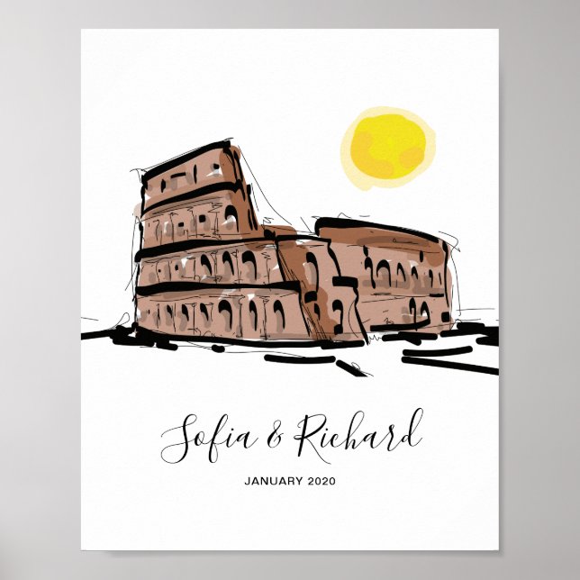 Poster Noivado, proposta, presente de casal de aniversári (Frente)