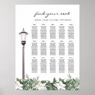 Poster NOLA   Assentos da Rua Nova Orleans Magnolia Bourb