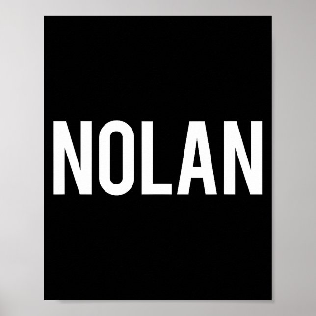 Poster Nolan - Cool New Funny Name Fan Gift Tee  (Frente)