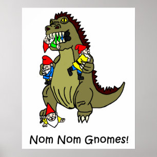 Poster Nom Nom Gnomes Monster