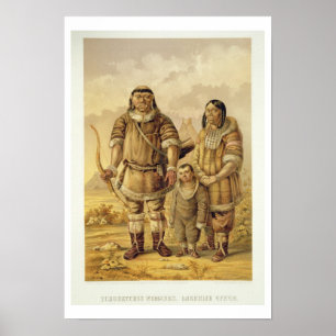 Pôster Nómadas de Chukchi, gravados por Winckelmann e po