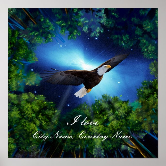 Pôster Nome da cidade País personalizado (Frente)
