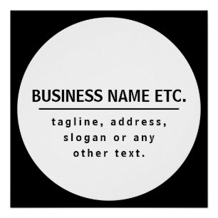 Pôster Nome da Empresa & Slogan/outro texto   Preto & Bra