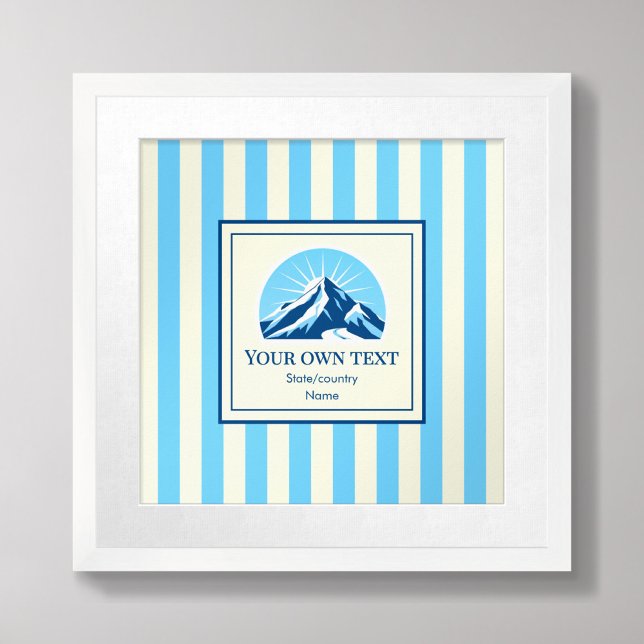 Poster Nome da estação de esqui Striped Mountain (Criador carregado)