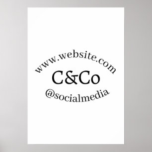 Poster nome da letra do logotipo empresa mídia social sit