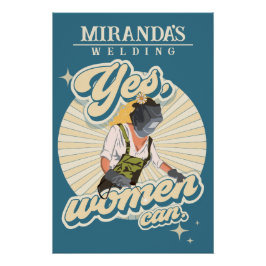 Pôster Nome da oficina personalizada da soldadora de aspa