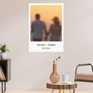 Poster Nome de foto instantâneo retrô moderno personali