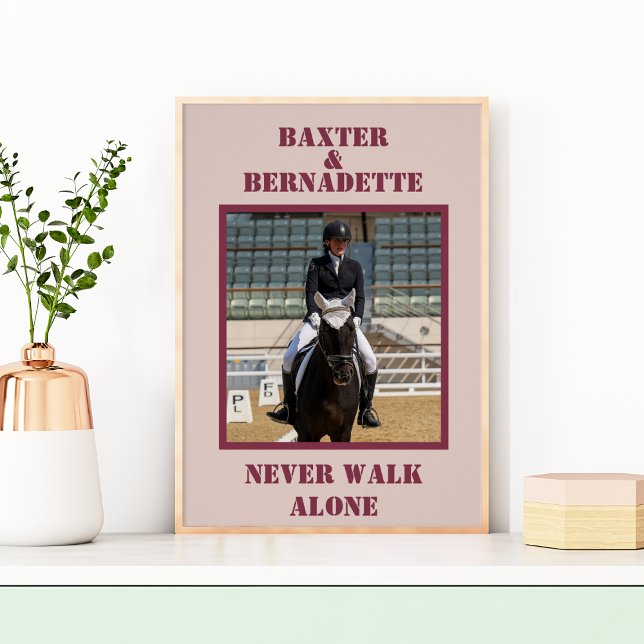 Pôster Nome de Foto Rosa Proprietário do Cavalo (Criador carregado)