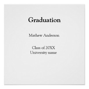 Pôster nome de graduação turma de 20XX nome da universida