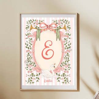 Poster Nome do Bebê - Enfermeiro Decor - Princesa Swan