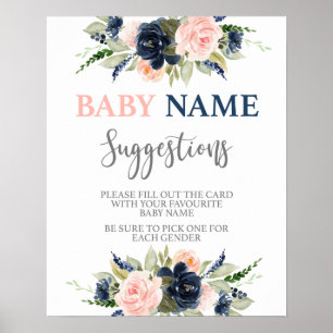 Poster Nome do Bebê Sugestões Gênero Revisão
