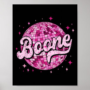 Poster Nome do Boone Retro I Love Boone 80s Vintage