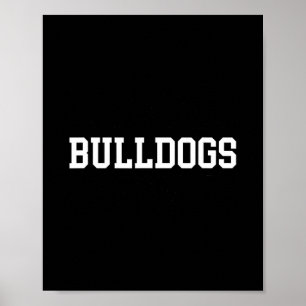 Poster Nome do Espírito Escolar Leopard Bulldogs Fan Team