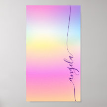 Nome do Glama de Gradiente Iridescente Papel de Ca