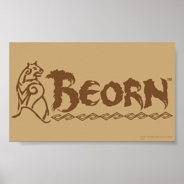 Poster Nome do urso BEORN™ (Frente)