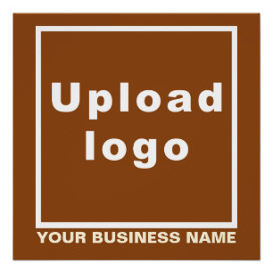 Pôster Nome e logotipo da empresa na Praça Brown Glossy