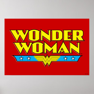 Pôster Nome e logotipo da mulher maravilhosa