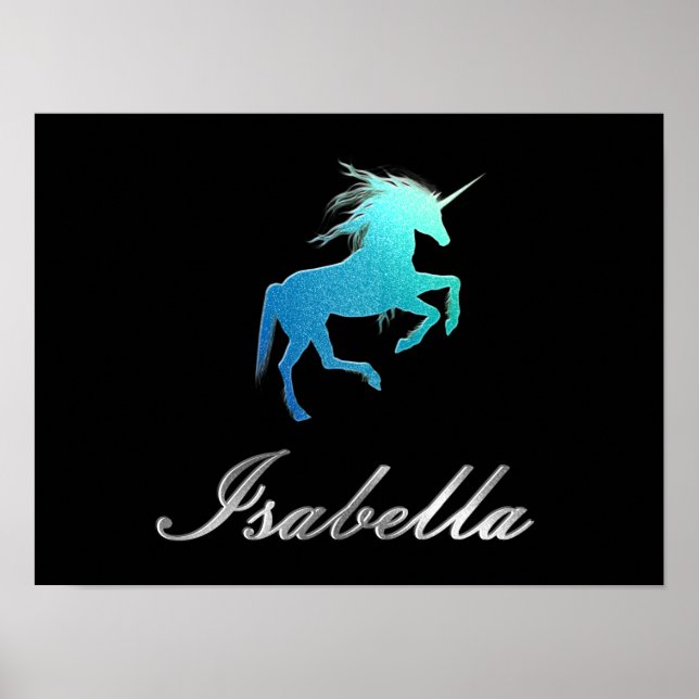 Poster Nome Isabella - escolha sua cor (Frente)