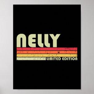 Poster Nome Nelly Personalizado Retro Vintage Anos 80 90