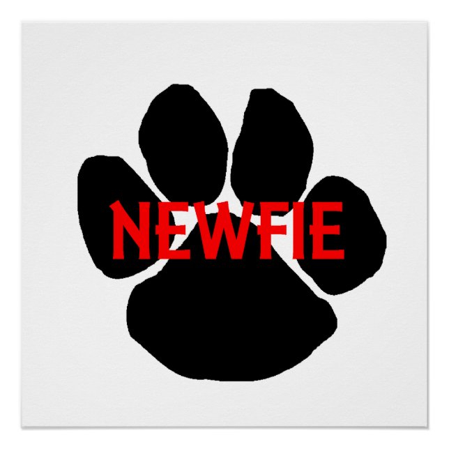Pôster nome newfie pata (Frente)