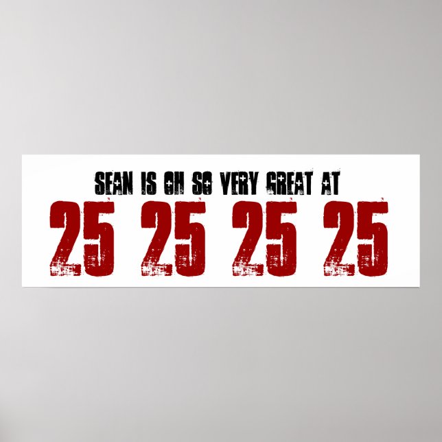 Poster Nome personalizado da faixa de Festa de aniversári (Frente)