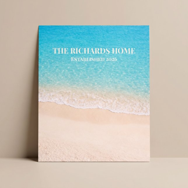 Poster Nome Personalizado da Orla Oceânica (Criador carregado)