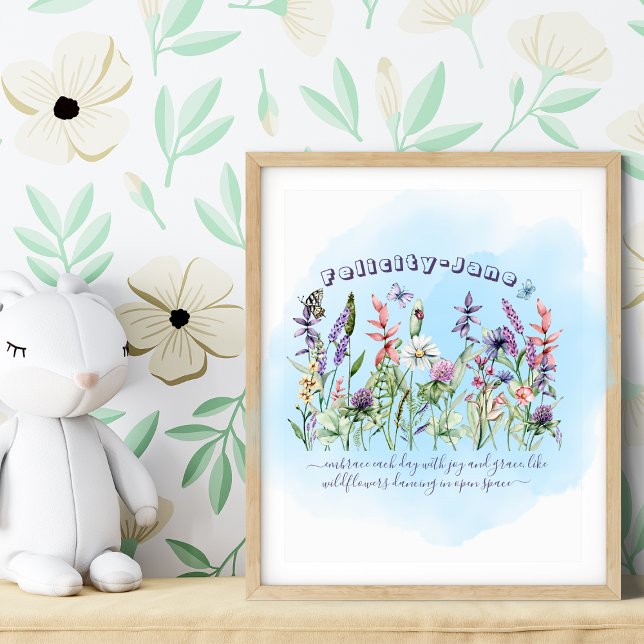 Pôster Nome Personalizado Dando Cotação Borboleta (Criador carregado)