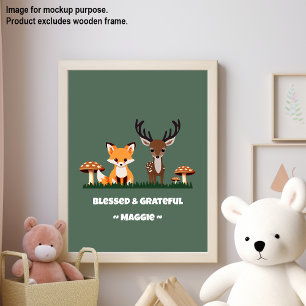 Poster Nome Personalizado das Florestas Brancas de Ação d