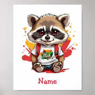 Poster Nome Personalizado de Cachorro de Bebê