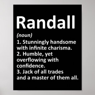 Poster Nome Personalizado de Definição Randall Funny Birt