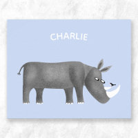 Nome Personalizado do Amante de os animais Rinocer