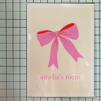 Nome Personalizado do Arco Coquette Girly Rosa e V