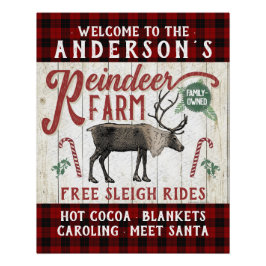 Pôster Nome Personalizado Do Farmhouse Da Fazenda Rustic