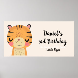 Poster Nome personalizado e animal de desenho animado de