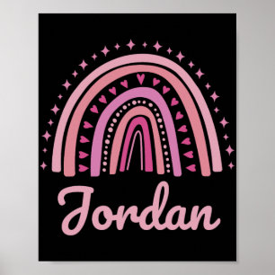 Poster Nome Personalizado Engraçado Mulheres Rosa Arco-ír