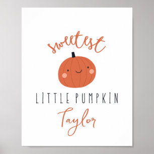 Poster nome personalizado mais doce de abóbora