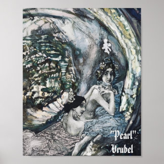 Poster Nome personalizado "Pérola" - Arte feminina por Mi