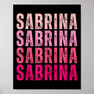 Poster Nome Personalizado Sabrina I Love Sabrina Vintage