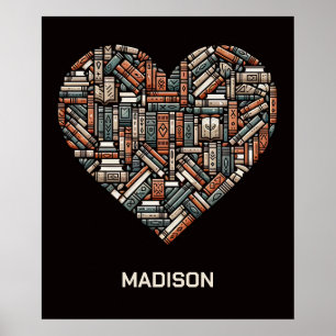 Poster Nome Personalizado / Sobreposição do Livro de Text