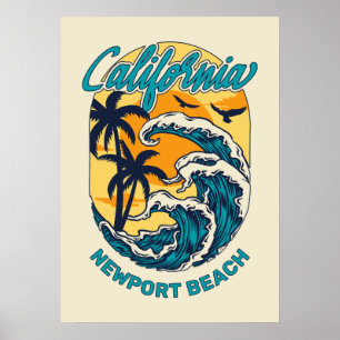 Poster Nome Personalizado / Texto Navegação na Califórnia
