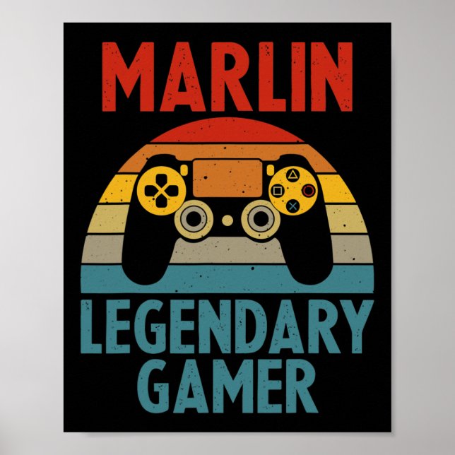 Poster Nome Presente Marlin Personalizado Piada Geektudo  (Frente)