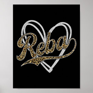 Poster Nome Reba Vintage Estilo Retro 70 80 Primeiro Para
