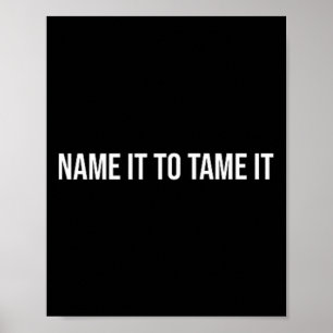 Poster Nomeie para Domar, Terapia de Saúde Mental