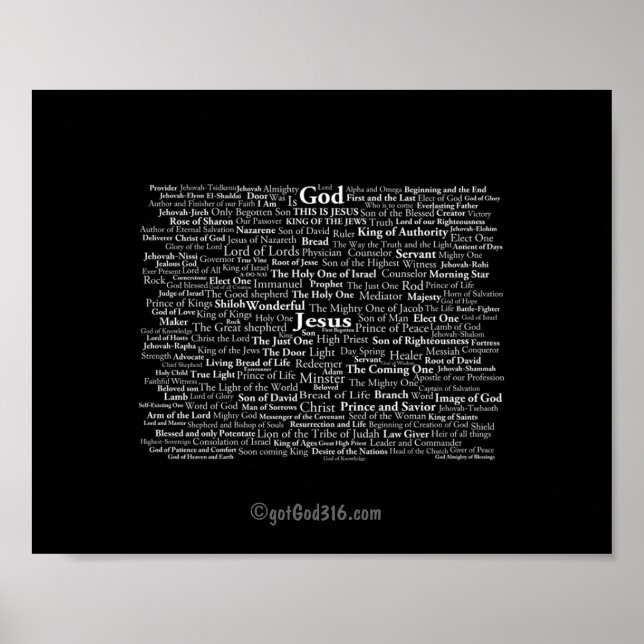 Poster Nomes de Jesus gotGod316.com (Frente)