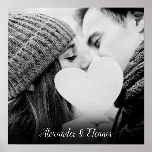 Poster Nomes de letra manuscrita da sua foto favorita (Frente)