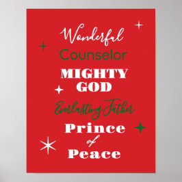 Poster Nomes Maravilhosos Conselheiro de Jesus Natal