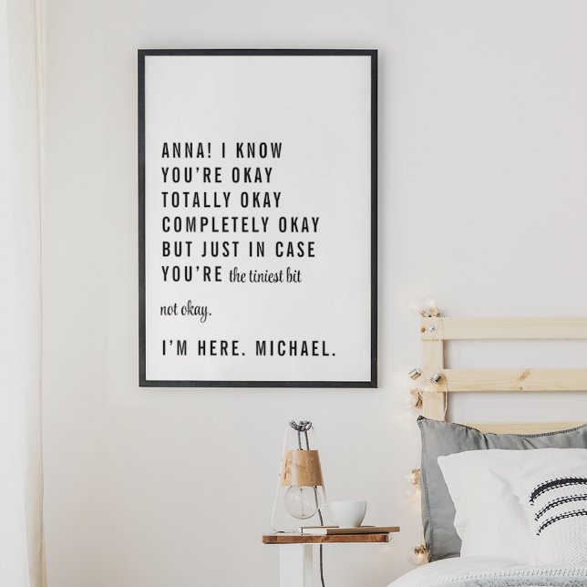 Poster Nomes personalizáveis - Caso não esteja bem (Criador carregado)