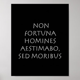 Poster Non fortuna homines aestimabo sed moribus