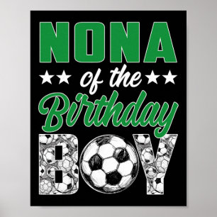 Poster Nona Do Menino Do Aniversário Família De Futebol C