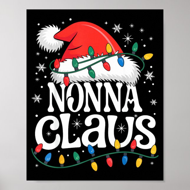 Poster Nonna Claus Funny Xmas Christmas Grandma Holiday S (Frente)
